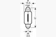 Вказівна лампа Osram 6453 C15W 41mm 24V SV8.5-8