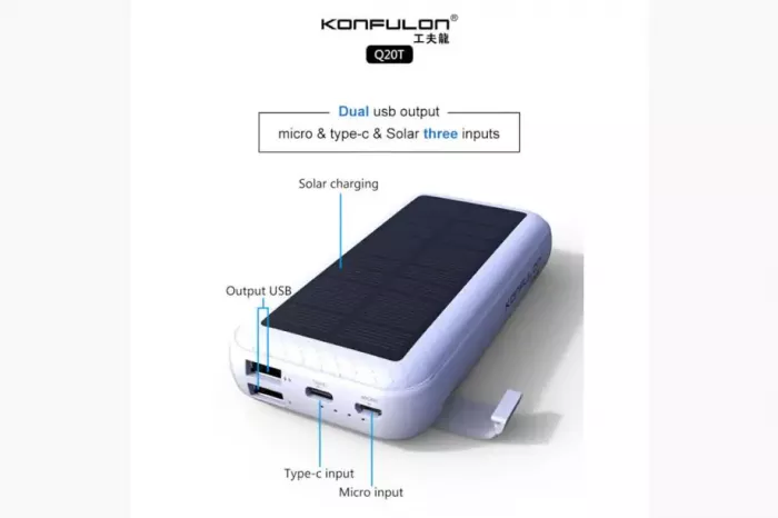 Павербанк Konfulon Q20T (20000mAh) Додаткове живлення
