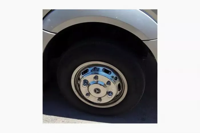 Ковпаки з нержавійки Ексклюзив V1 (2 катк., 4 шт) Volkswagen Crafter 2006-2017рр.