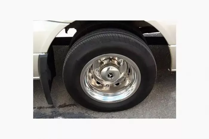 Ковпаки з нержавійки Ексклюзив V1 (2 катк., 4 шт) Volkswagen Crafter 2006-2017рр.