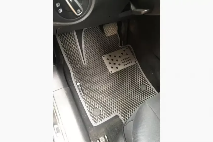 Поліуретанові килимки (2 ряду, EVA, чорні) Volkswagen Sharan 2010↗ мм.