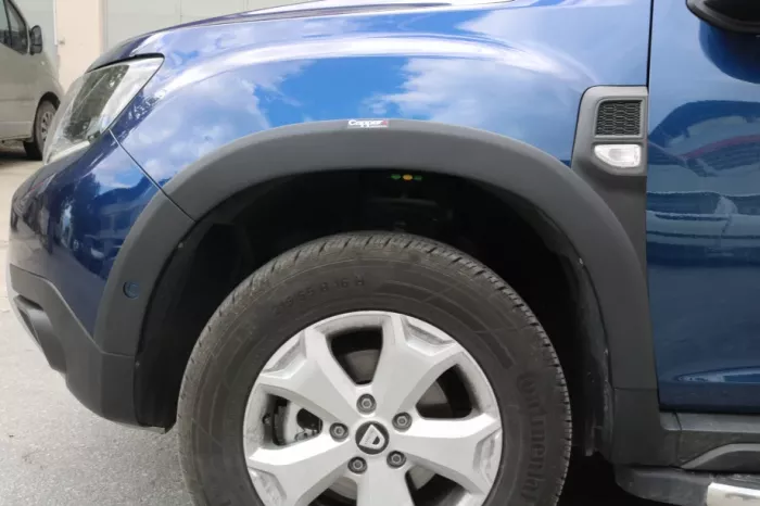 Розширювачі арок широкі (8 шт, ABS) Dacia Duster 2018↗ мм.