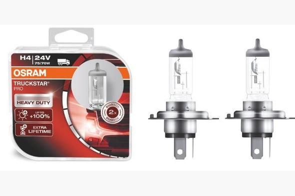 Лампа головного світла Osram H4 75/70W TruckStar 24V 64196TS