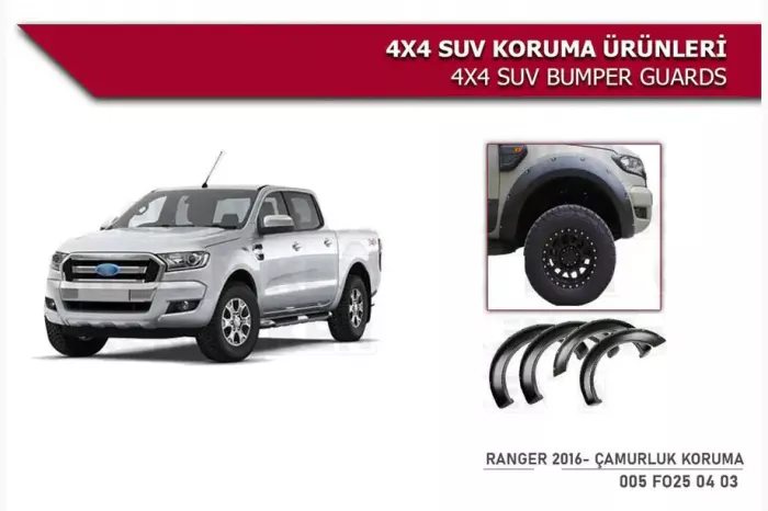 Розширювачі колісних арок (стандарт) Ford Ranger 2011↗ мм.