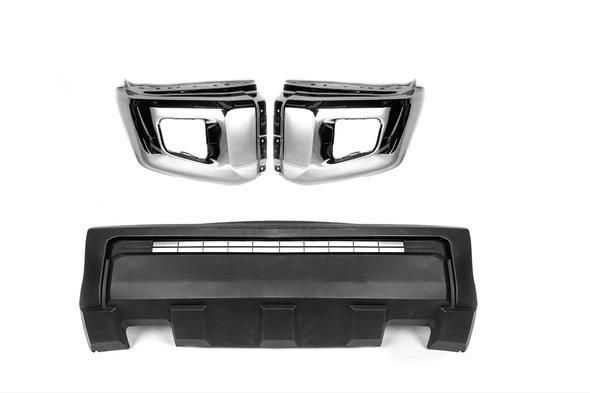 Передній бампер з кутами (2014+, Тайвань) Toyota Tundra 2007↗ мм.