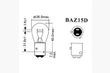 Вказівна лампа Narva 17881 P21/4W 12V 21/4W BAZ15d