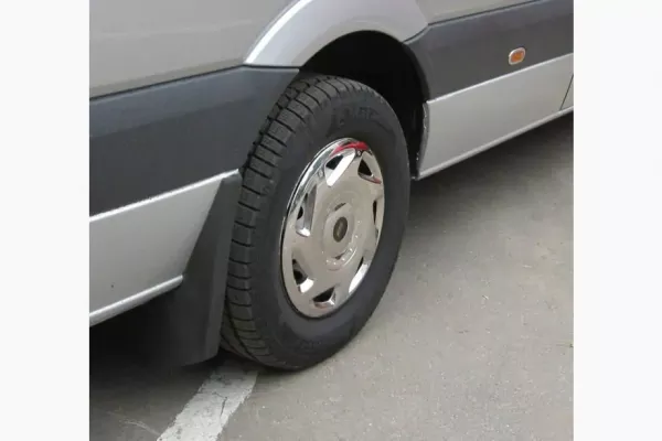 Ковпаки з нержавійки (1 ковзанці., 4 шт) Volkswagen Crafter 2006-2017рр.