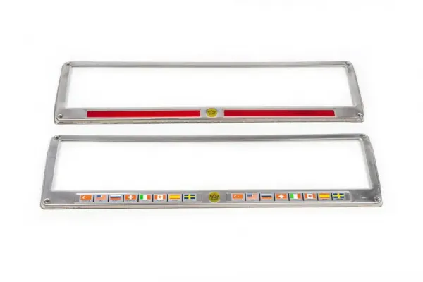 Рамка під номер ПРАПОРИ (2 шт, нержавіюча сталь)